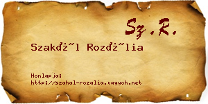 Szakál Rozália névjegykártya