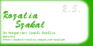rozalia szakal business card