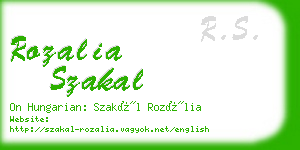 rozalia szakal business card